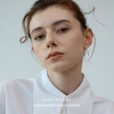 Looped Bow Pearl & Resin Drop Earrings