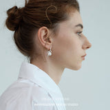 Looped Bow Pearl & Resin Drop Earrings