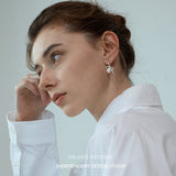 Looped Bow Pearl & Resin Drop Earrings