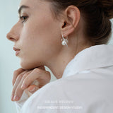 Looped Bow Pearl & Resin Drop Earrings