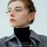 Looped Bow Pearl & Resin Drop Earrings