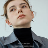 Looped Bow Pearl & Resin Drop Earrings