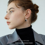 Looped Bow Pearl & Resin Drop Earrings
