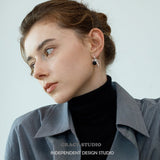 Looped Bow Pearl & Resin Drop Earrings