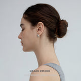 Sculpted Fold Stud Earrings
