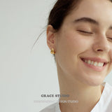 Sculpted Fold Stud Earrings