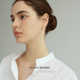 Sculpted Fold Stud Earrings