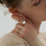 Framed Shell Statement Ring
