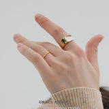 Framed Shell Statement Ring