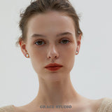 Framed Shell Square Stud Earrings
