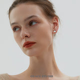 Framed Shell Square Stud Earrings