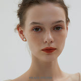 Framed Shell Square Stud Earrings