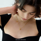 Asymmetrical Heart Charm Necklace