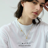 Asymmetrical Heart Charm Necklace