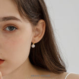 Curved Hook Pearl Drop Earrings