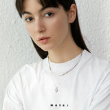 GS Engraved Heart Pendant Necklace