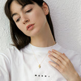 GS Engraved Heart Pendant Necklace