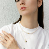 GS Engraved Heart Pendant Necklace