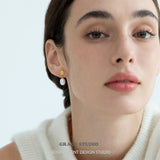 Textured Medallion Pearl Drop Earrings