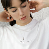 GS Engraved Heart Pendant Necklace