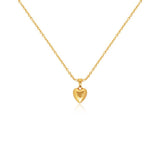 GS Engraved Heart Pendant Necklace