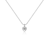 GS Engraved Heart Pendant Necklace