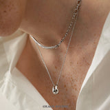 Minimalist Droplet Pendant Necklace