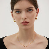 Sculptural Dome Clip Earrings