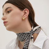 Sculptural Dome Clip Earrings