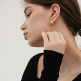 Sculptural Dome Clip Earrings