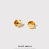Sculptural Dome Clip Earrings