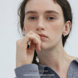 Bow Zircon Hoop Earrings