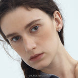 Bow Zircon Hoop Earrings