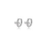 Bow Zircon Hoop Earrings