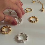 Serrated Edge Texture Ring
