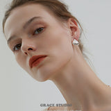 Shell Ripple Stud Earrings