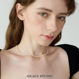 Petite Heart Mini Pearl Pendant Necklace