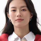 Open Heart Dangle Huggie Earrings