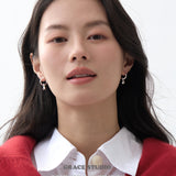 Open Heart Dangle Huggie Earrings