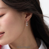 Open Heart Dangle Huggie Earrings