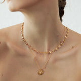 Radiant Sun Medallion Pendant Necklace