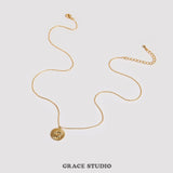 Radiant Sun Medallion Pendant Necklace