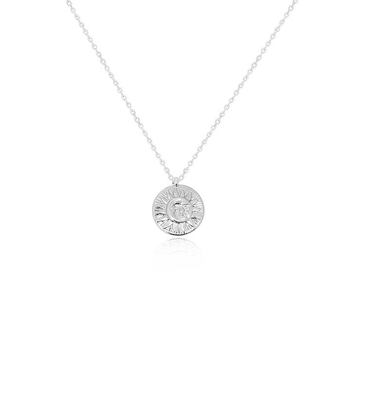 Radiant Sun Medallion Pendant Necklace