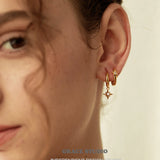 North Star Mismatch Hoop Earrings