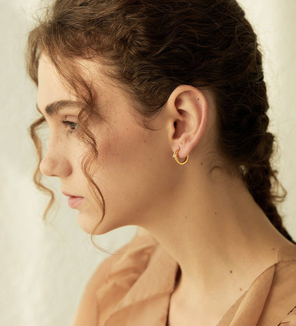 North Star Mismatch Hoop Earrings