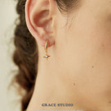 North Star Mismatch Hoop Earrings