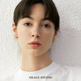 Crossbar Oval Hoop Earrings