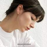 Crossbar Oval Hoop Earrings