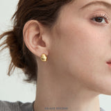 Hammered Teardrop Stud Earrings