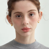 Hammered Teardrop Stud Earrings